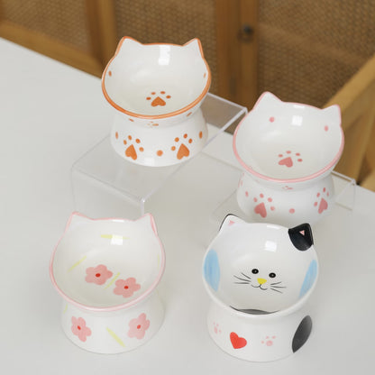 猫耳デザイン セラミック製ペットボウル