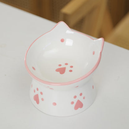 猫耳デザイン セラミック製ペットボウル