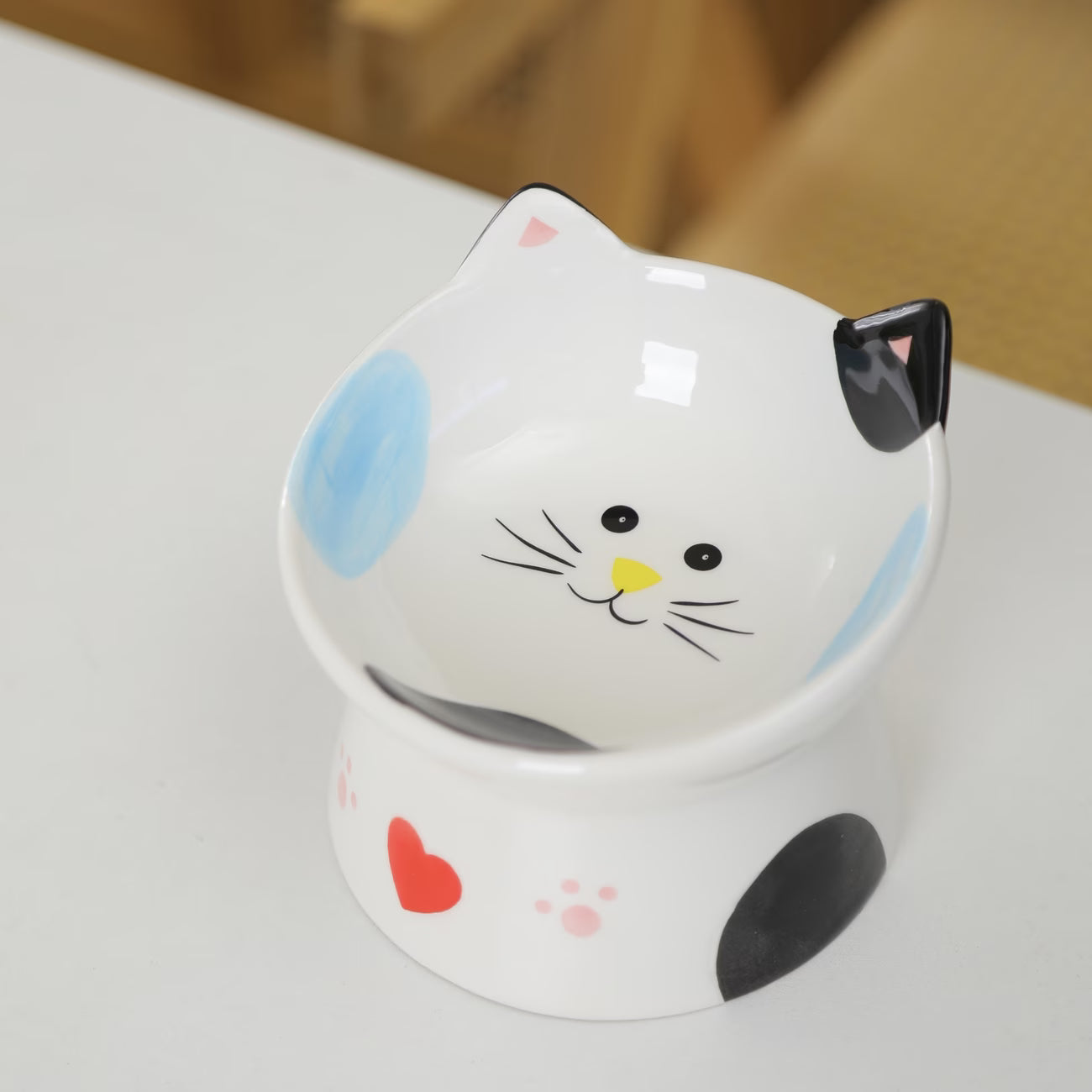 猫耳デザイン セラミック製ペットボウル
